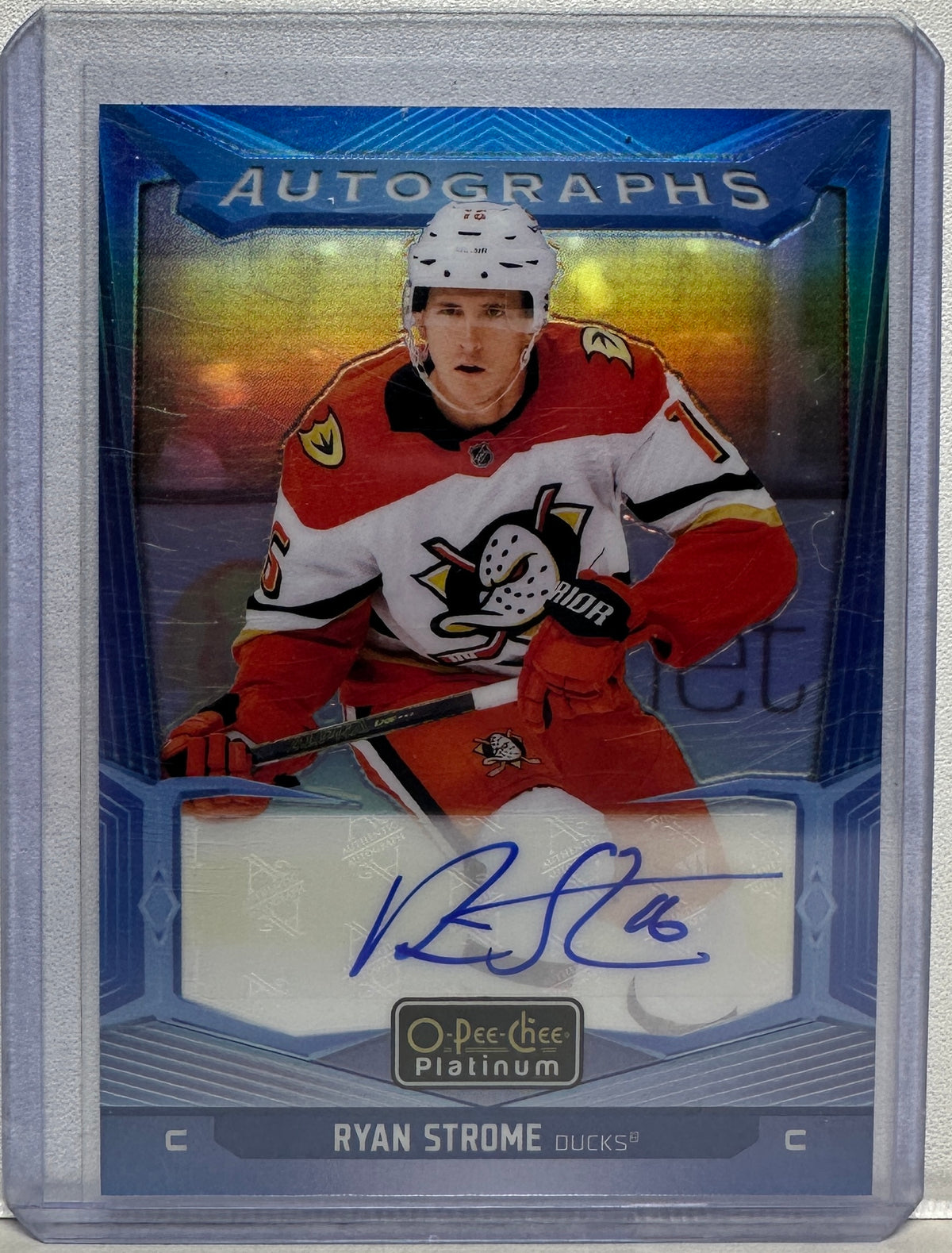 2024-25 O-Pee-Chee Platinum Ryan Strome Blue Rainbow Auto
