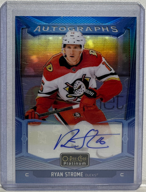 2024-25 O-Pee-Chee Platinum Ryan Strome Blue Rainbow Auto