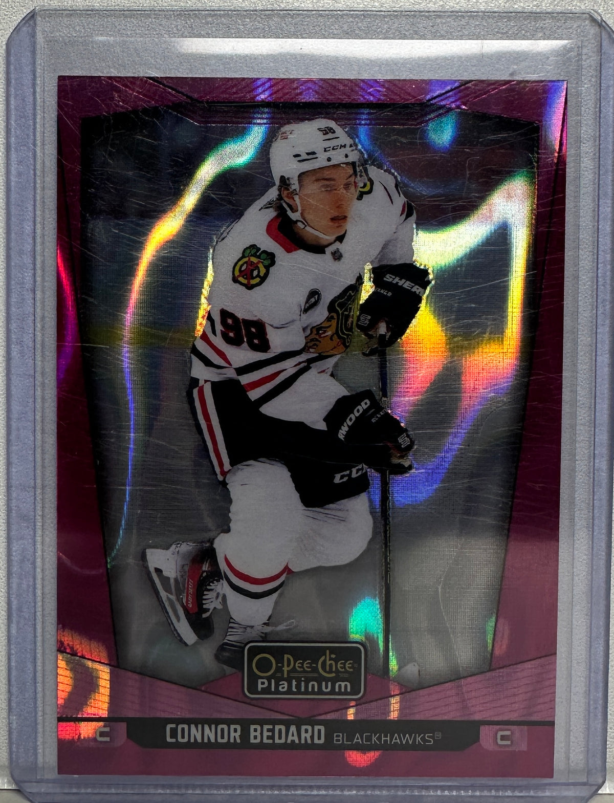 2024-25 O-Pee-Chee Connor Bedard Pink Magma